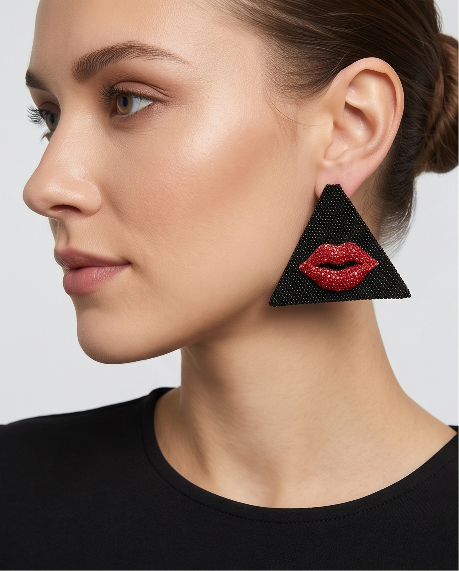 Kiss — Miyuki Crystal Earrings