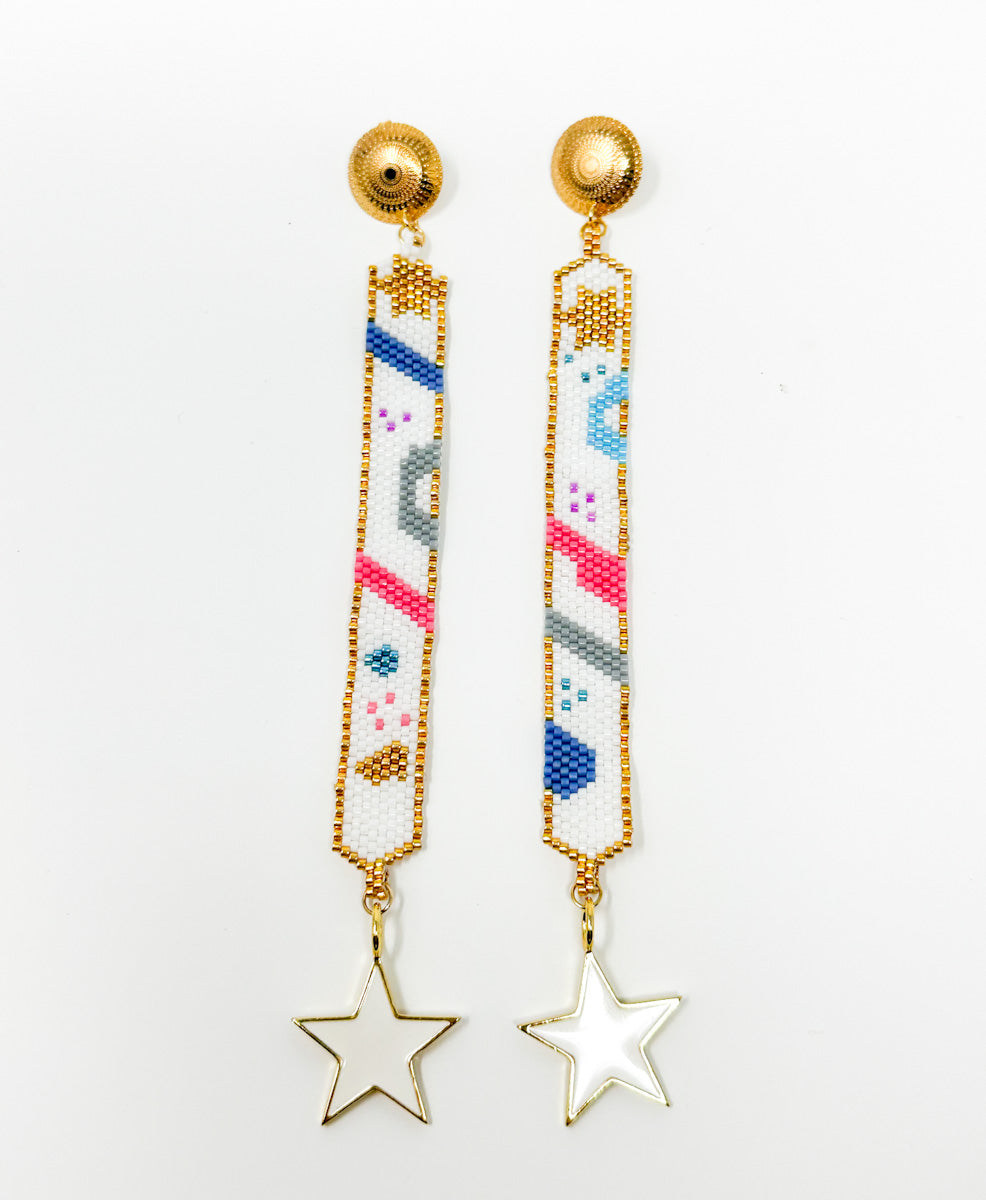 Miyuki White Fun Earrings