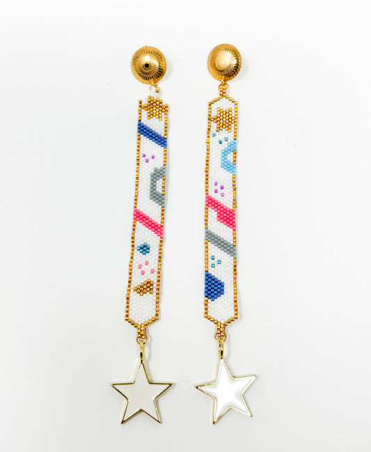 Miyuki White Fun Earrings