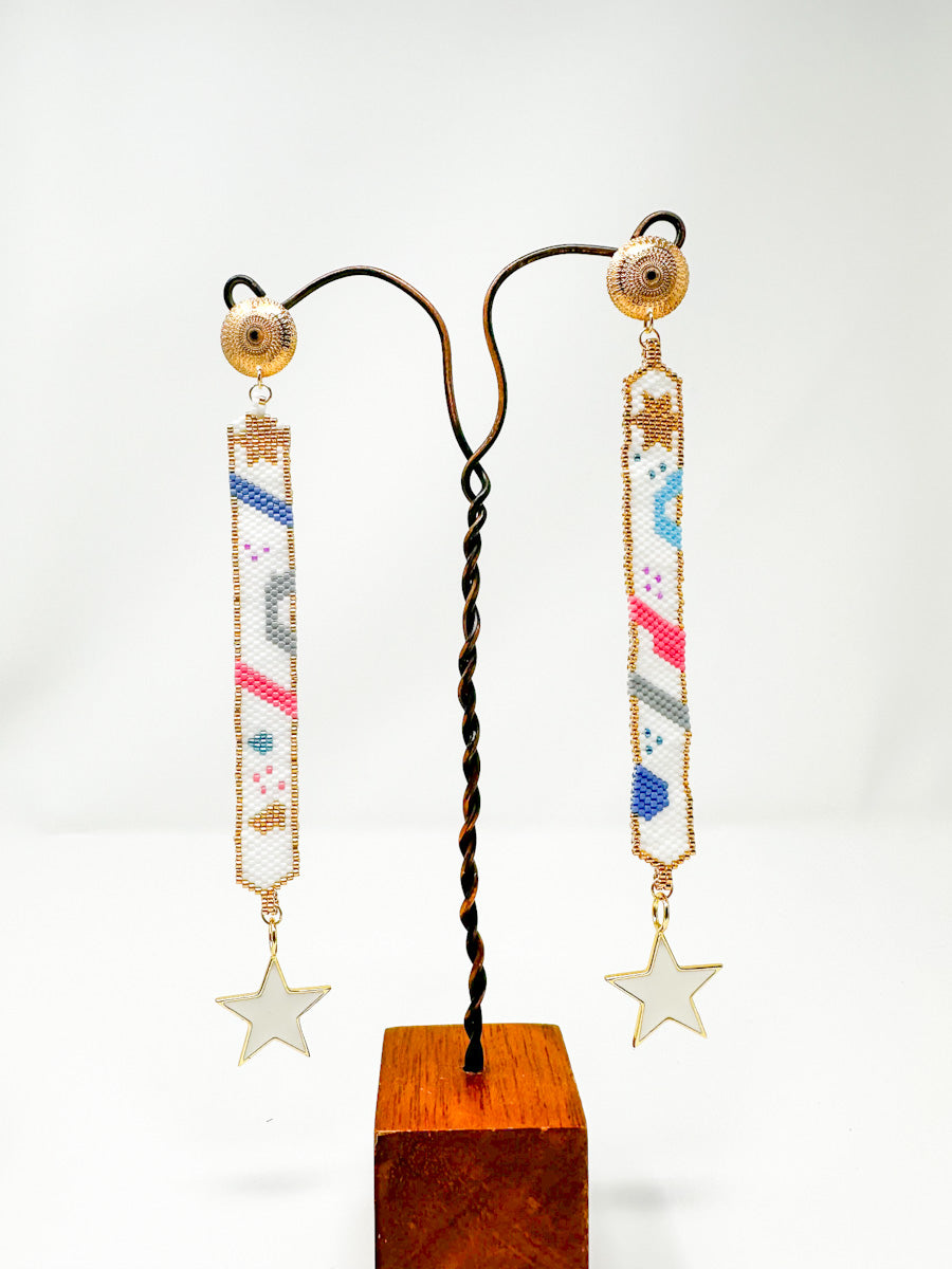 Miyuki White Fun Earrings