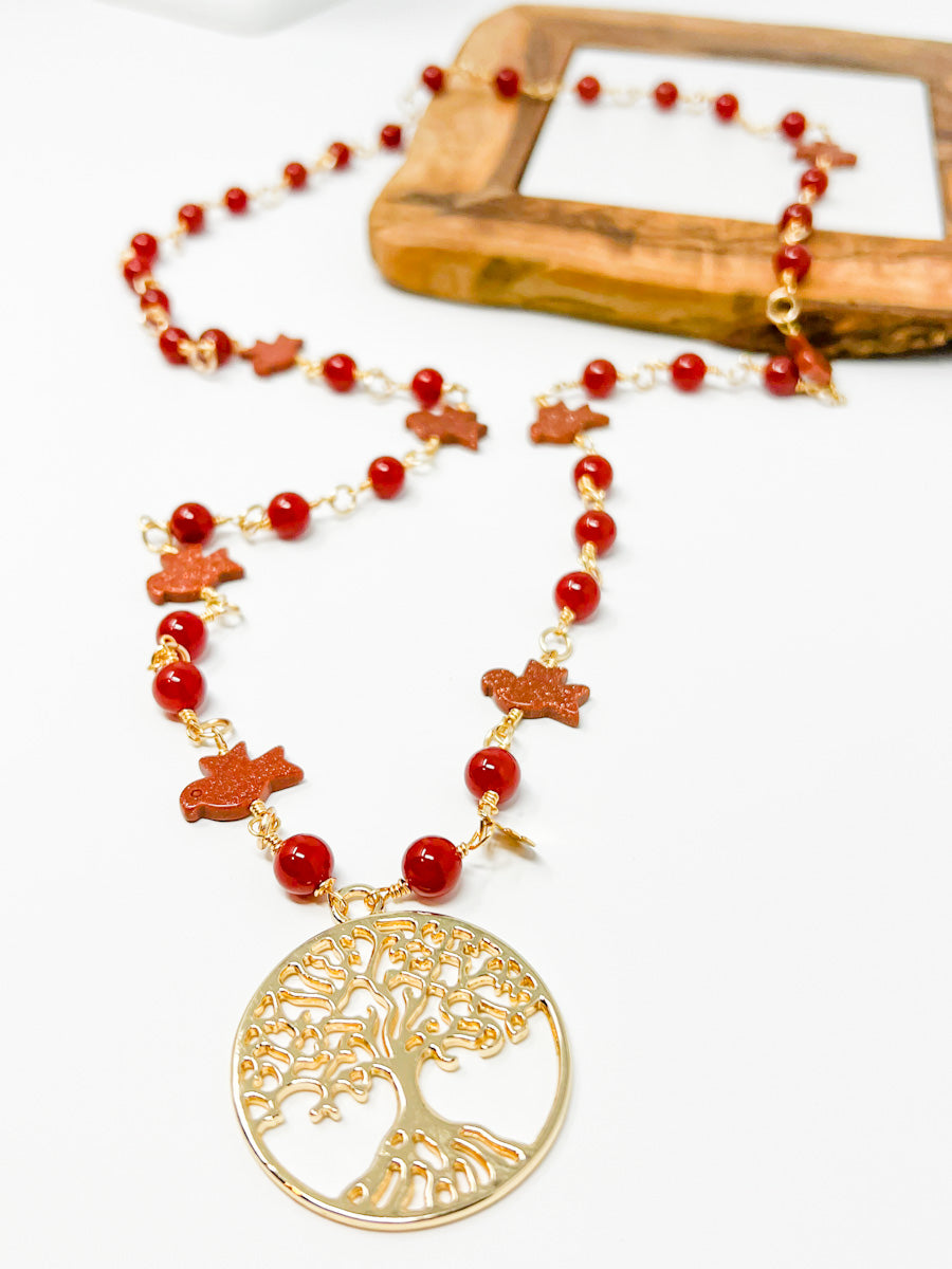 Tree Life Carnelian Necklace