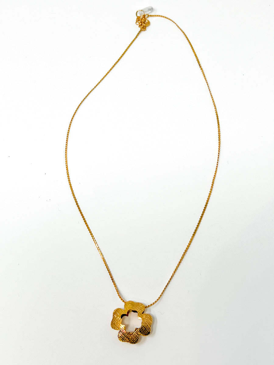 Gold plated Clover Necklace