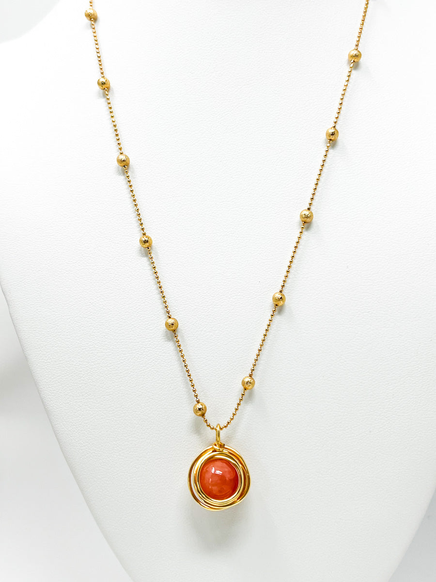 Solitaire Stone Pendant Necklace