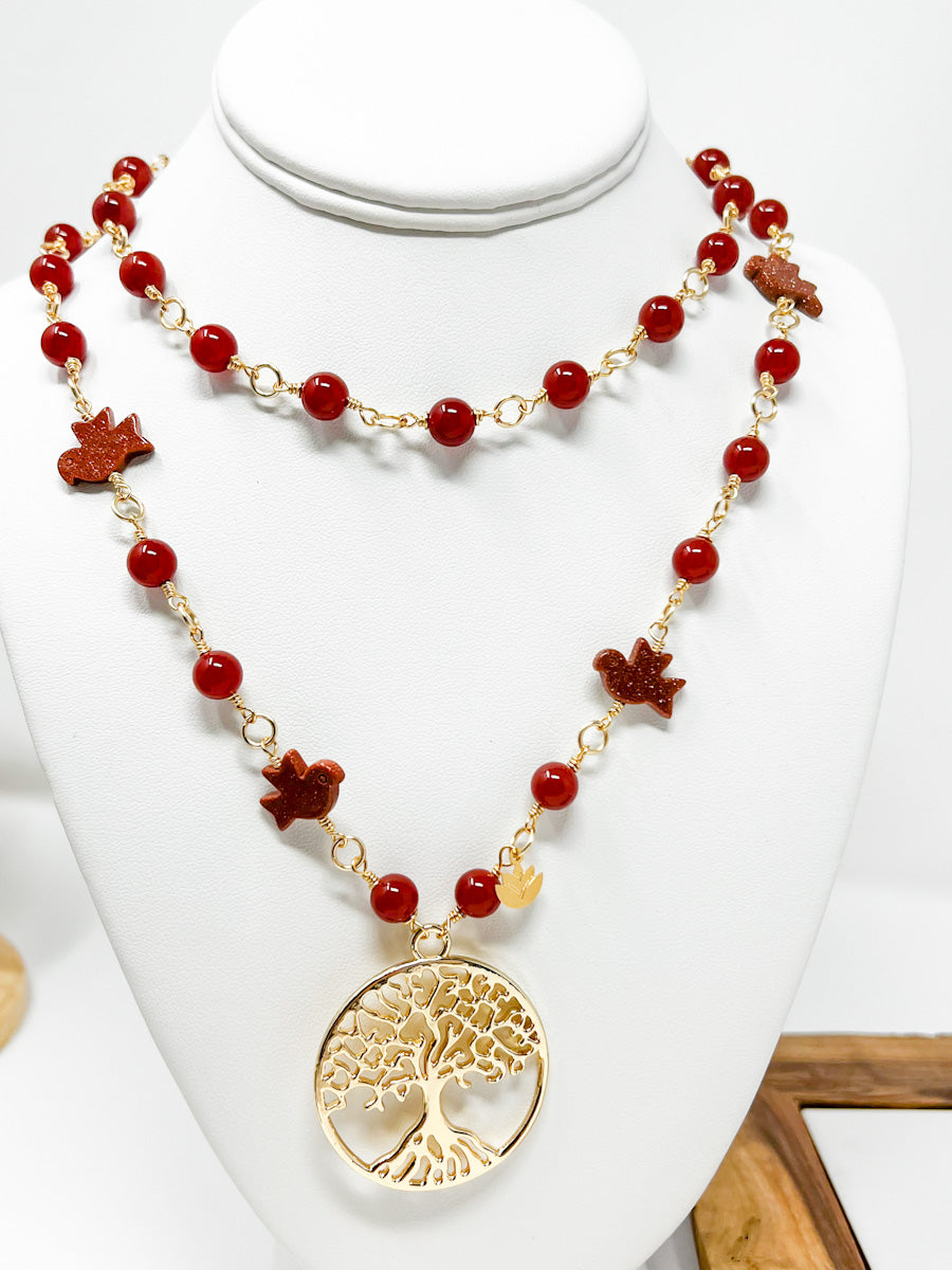 Tree Life Carnelian Necklace