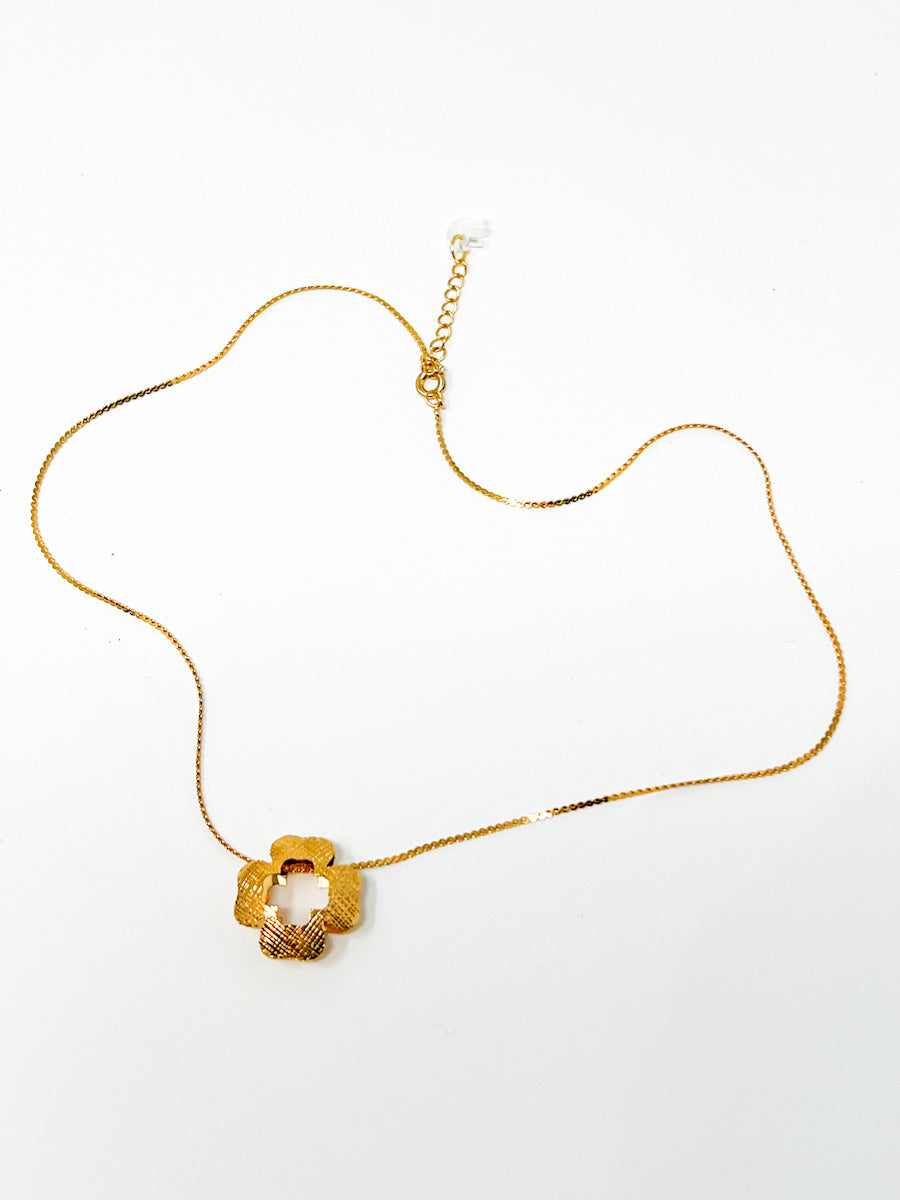 Gold plated Clover Necklace